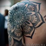 тату мандала на плече - фото пример готовой татуировки от 01052016 8