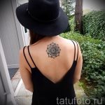 тату мандала на спине - фото пример готовой татуировки от 01052016 11