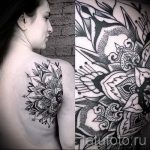 тату мандала на спине - фото пример готовой татуировки от 01052016 21
