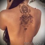 тату мандала на спине - фото пример готовой татуировки от 01052016 3