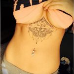 тату мандала под грудью - фото пример готовой татуировки от 01052016 13