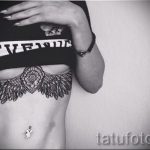 тату мандала под грудью - фото пример готовой татуировки от 01052016 16