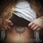 тату мандала под грудью - фото пример готовой татуировки от 01052016 4