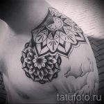 тату мандалы мужские - фото пример готовой татуировки от 01052016 7