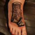 тату надпись на ступне - фото пример готовой татуировки от 23.05.2016 26