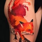 тату огненная лиса - фото классной татуировки от 03052016 2