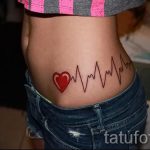 тату пульс с сердцем - пример готовой татуировки 10