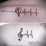 тату пульс с сердцем - пример готовой татуировки 5