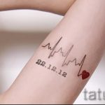 тату пульс с сердцем - пример готовой татуировки 6