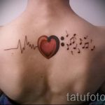 тату пульс с сердцем - пример готовой татуировки 7