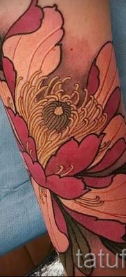 тату японский пион значение — фото пример татуировки от 15052016 4