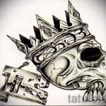 эскиз тату корона на запястье - рисунок для татуировки от 15052016 4