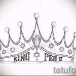 эскиз тату корона на шее - рисунок для татуировки от 15052016 2