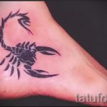 Scorpion tattoo on the ankle 2