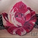Tattoo-Spitze unter den Brüsten - Foto Beispiel des fertigen Tätowierung 1