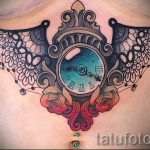 dentelle tatouage sous les seins - Photo exemple du tatouage fini 1