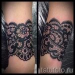 lace tattoo on the wrist - Photo example of the finished tattoo 1