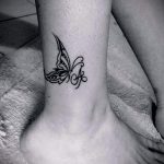 tattoo on her ankle butterfly 4