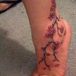 tattoo on her ankle cherry 2