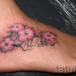 tattoo on her ankle cherry 3