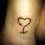 tattoo on her ankle heart 3