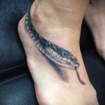 tattoos for girls on the ankle snake - great photo of the finished tattoo 1