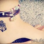красивые тату на лодыжке женские - классные фото готовой татуировки 3