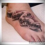 тату для девушек на лодыжке змея - классные фото готовой татуировки 9