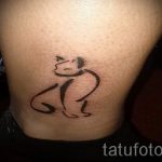 тату кошки на лодыжке - классные фото готовой татуировки 3