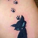 тату кошки на лодыжке - классные фото готовой татуировки 6