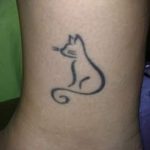 тату кошки на лодыжке - классные фото готовой татуировки 8