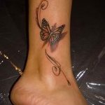 тату на лодыжке бабочка - классные фото готовой татуировки 4