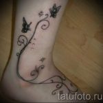 тату на лодыжке бабочка - классные фото готовой татуировки 5