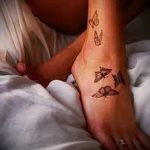 тату на лодыжке бабочка - классные фото готовой татуировки 6
