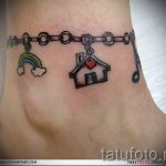 тату на лодыжке браслет - классные фото готовой татуировки 16