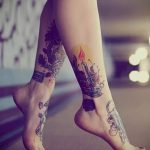 тату на лодыжке женские - классные фото готовой татуировки 14