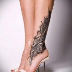 тату на лодыжке женские - классные фото готовой татуировки 15