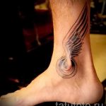тату на лодыжке крылья - классные фото готовой татуировки 13