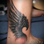 тату на лодыжке крылья - классные фото готовой татуировки 4