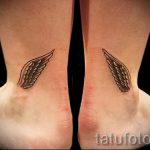 тату на лодыжке крылья - классные фото готовой татуировки 9