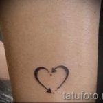 тату на лодыжке сердечко - классные фото готовой татуировки 3
