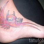 тату птицы на лодыжке - классные фото готовой татуировки 8