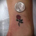 тату роза на лодыжке - классные фото готовой татуировки 10