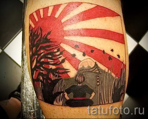 Japanische Sonne Tattoo Cool Foto Des Fertigen Tatowierung 14072016 2 Tatufoto Com