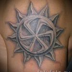 Slavic sun tattoo - cool photo of the finished tattoo 14072016 3