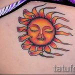 Sonne Tattoo Farbe - cool Foto des fertigen Tätowierung auf 14072016 2