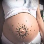 Sonne Tattoo Nabel - ein kühles Foto des fertigen Tätowierung 14072016 2