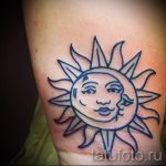 Sonne Tattoo auf seinem Handgelenk - ein kühles Foto des fertigen Tätowierung 14072016 1