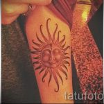 Sonne Tattoo - cool Foto des fertigen Tätowierung auf 14072016 2