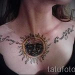 Sonne Tätowierung auf seiner Brust - ein kühles Foto des fertigen Tätowierung 14072016 3